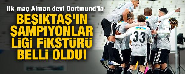 Beşiktaş'ın Şampiyonlar Ligi fikstürü belli oldu