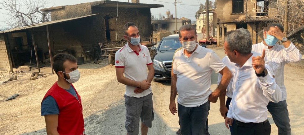 Türkiye Değişim Partisi Genel Başkanı Mustafa Sarıgül Orman Yangınlarını Daha Yakından İncelemek İçin Manavgat'a gitti.