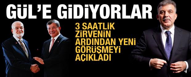 Abdullah Gül, Davutoğlu'yla görüştü, bir sonraki görüşmesi Karamollaoğlu'yla