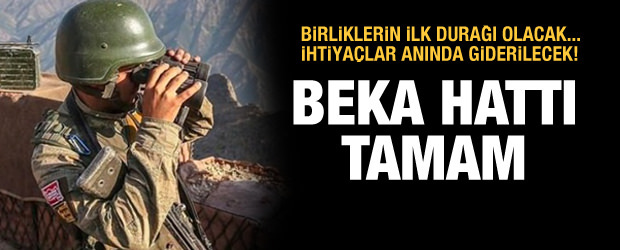 Beka hattı tamam!