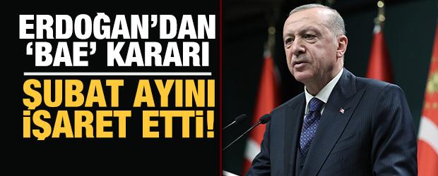 Erdoğan'dan BAE açıklaması: Şubat ayında iade-i ziyaretim olacak