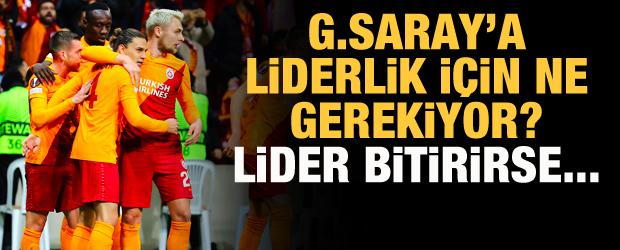 Galatasaray'a liderlik için ne gerekiyor?