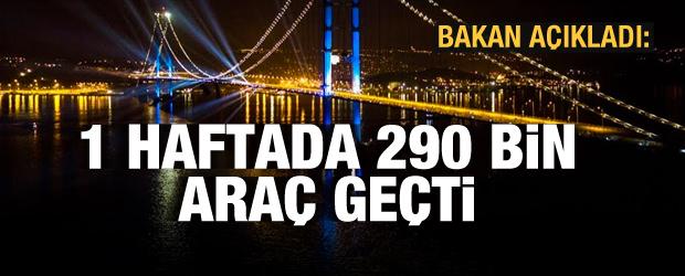 1 haftada 290 bin araç Osmangazi Köprüsü'nden geçti