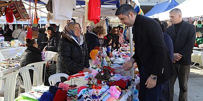 Başkan Yüksel’den kadın emeği pazarını ziyaret  