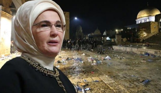 Emine Erdoğan, İsrail zulmüne sessiz kalmadı
