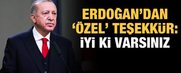 Erdoğan "özel sporcular"a teşekkür etti!