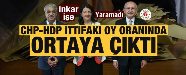 İnkar işe yaramadı! CHP-HDP ittifakı oy oranında ortaya çıktı