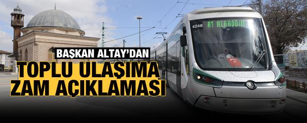 Konya Büyükşehir'den toplu ulaşıma zam açıklaması