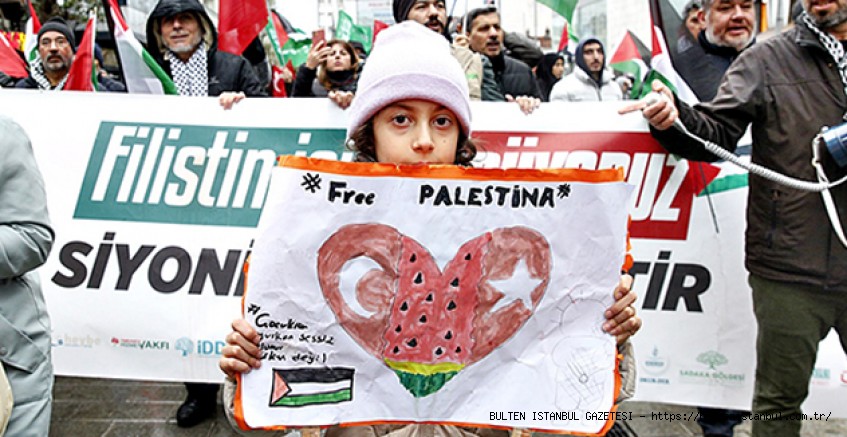 Ümraniye'de binler şehitlerimiz ve Filistin için yürüdü